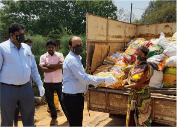 Grocery Kit Distribution by Hardcastle at Malkhet Primary School